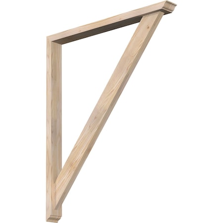 Ekena Millwork Traditional Traditional Smooth Bracket w/ Offset Brace, Douglas Fir, 3 1/2"W x 34"D x 42"H BKT0402X34X42TRA01SDF